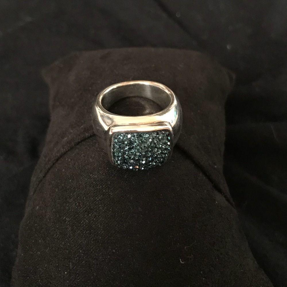 Sterling silver and Swarovski crystal ring